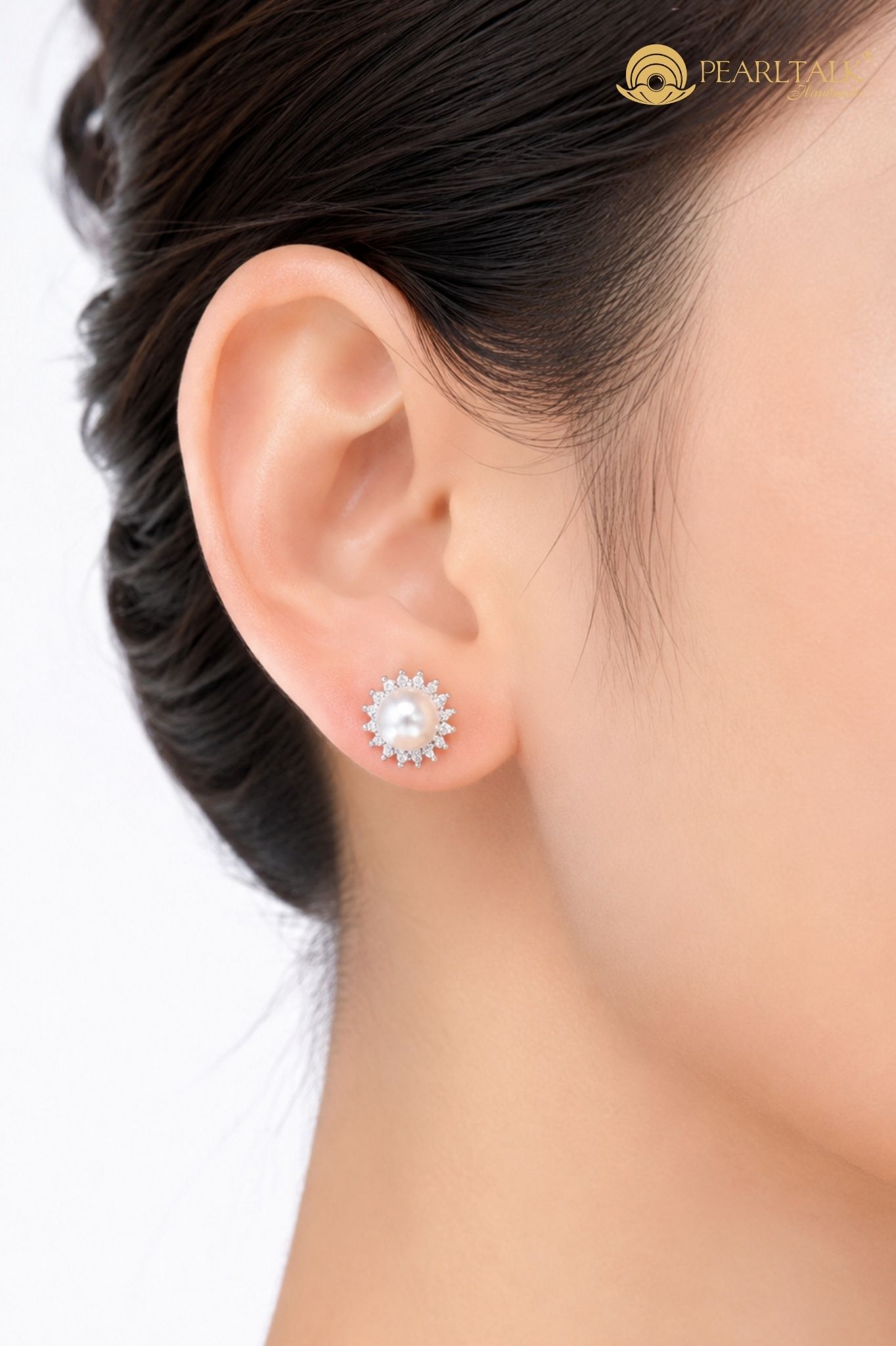BÔNG TAI NGỌC TRAI TRẮNG 7MM